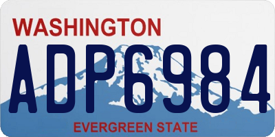 WA license plate ADP6984