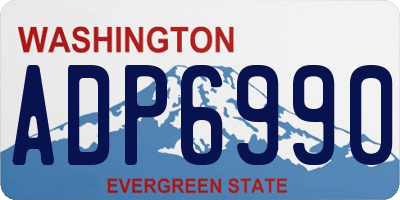 WA license plate ADP6990