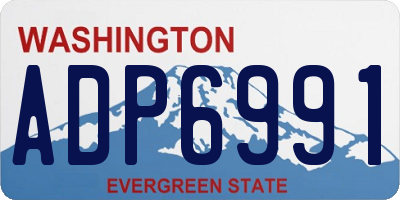 WA license plate ADP6991