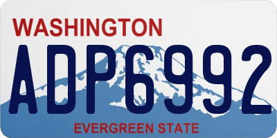 WA license plate ADP6992