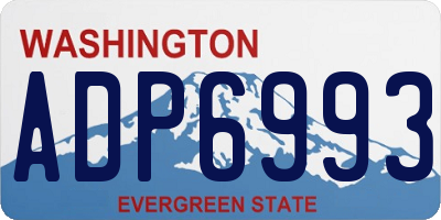 WA license plate ADP6993