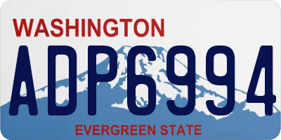 WA license plate ADP6994