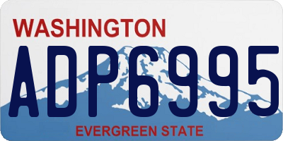 WA license plate ADP6995