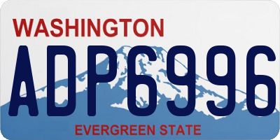 WA license plate ADP6996