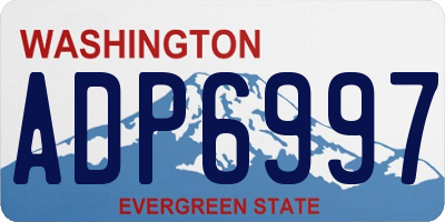 WA license plate ADP6997