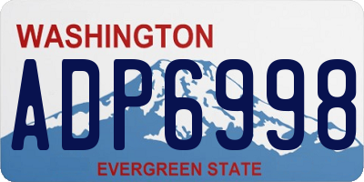WA license plate ADP6998