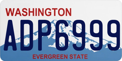 WA license plate ADP6999