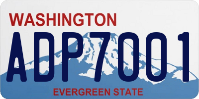 WA license plate ADP7001
