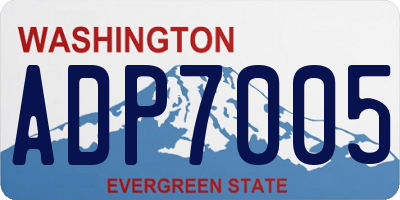 WA license plate ADP7005