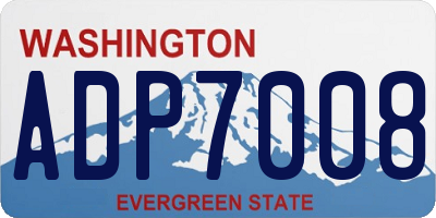 WA license plate ADP7008