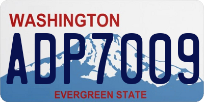 WA license plate ADP7009