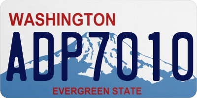 WA license plate ADP7010