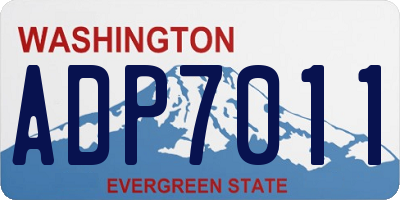 WA license plate ADP7011