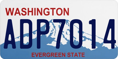 WA license plate ADP7014