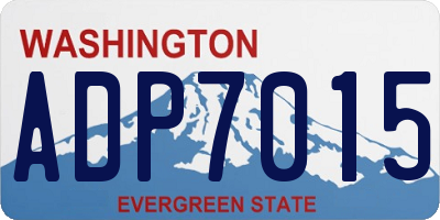WA license plate ADP7015