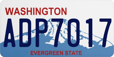 WA license plate ADP7017