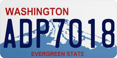 WA license plate ADP7018