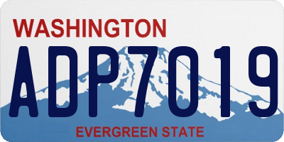 WA license plate ADP7019