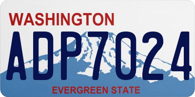 WA license plate ADP7024