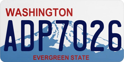 WA license plate ADP7026