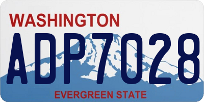 WA license plate ADP7028
