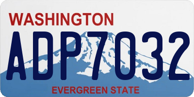 WA license plate ADP7032
