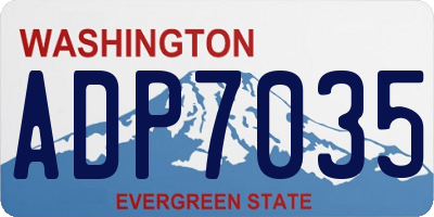 WA license plate ADP7035