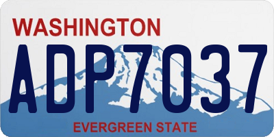 WA license plate ADP7037