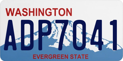 WA license plate ADP7041