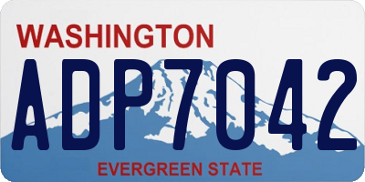 WA license plate ADP7042