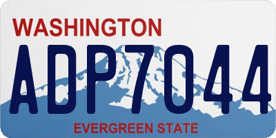 WA license plate ADP7044