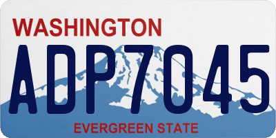 WA license plate ADP7045