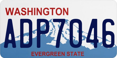 WA license plate ADP7046