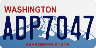 WA license plate ADP7047