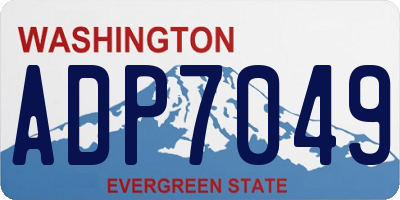 WA license plate ADP7049