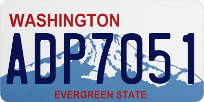 WA license plate ADP7051