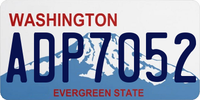 WA license plate ADP7052