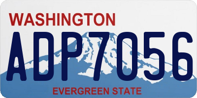 WA license plate ADP7056