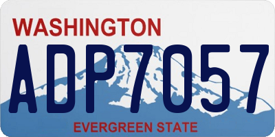 WA license plate ADP7057