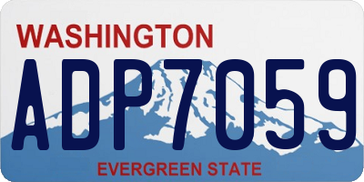 WA license plate ADP7059