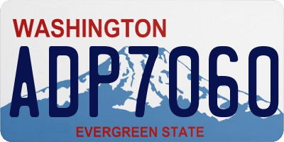 WA license plate ADP7060