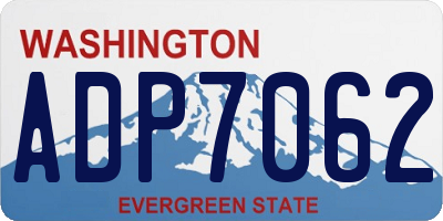 WA license plate ADP7062