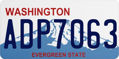 WA license plate ADP7063