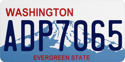 WA license plate ADP7065