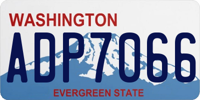 WA license plate ADP7066
