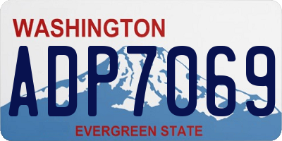 WA license plate ADP7069