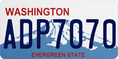 WA license plate ADP7070