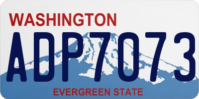 WA license plate ADP7073