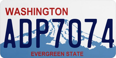 WA license plate ADP7074
