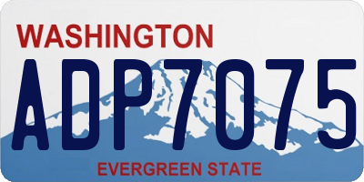 WA license plate ADP7075